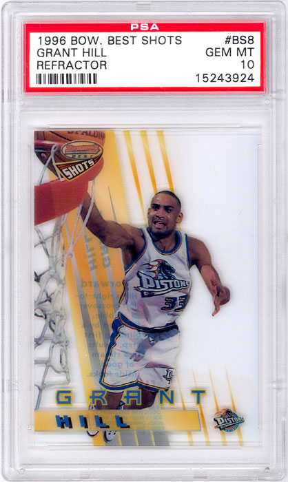 1996-97 Bowmans Best Grant Hill Best Shots Refractor #BS8 PSA 10
