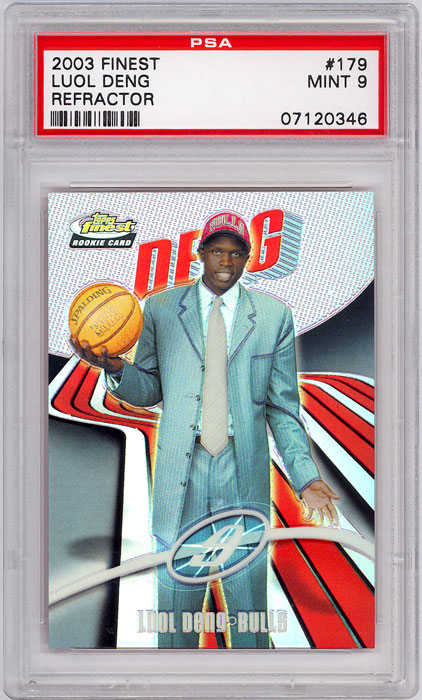 2003-04 Topps Finest Luol Deng XRC Refractor #/250 PSA 9
