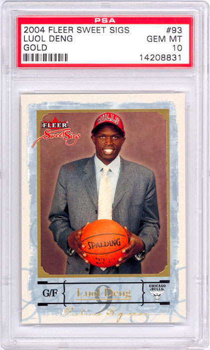 2004-05 Fleer Sweet Sigs Luol Deng Gold #93 /99 PSA 10
