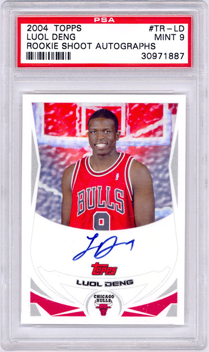 2004-05 Topps Luol Deng Rookie Photo Shoot Autograph #TR-LD PSA 9
