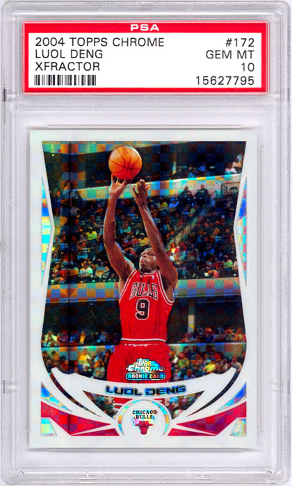 2004-05 Topps Chrome Luol Deng Xfractor #172 /110 PSA 10
