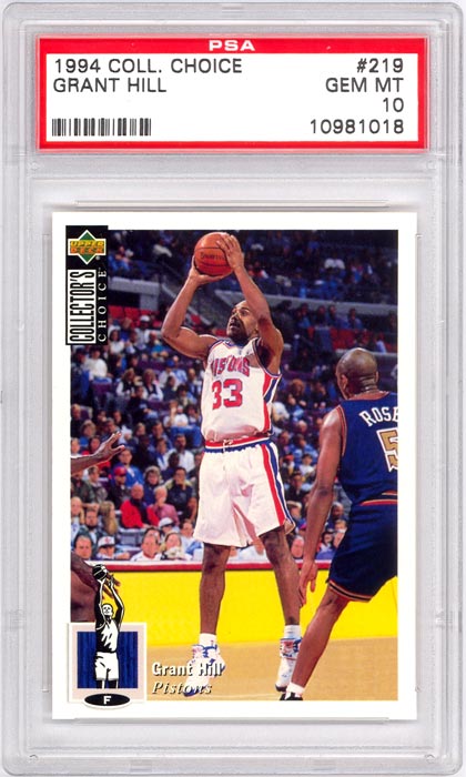 1994-95 Collectors Choice Grant Hill RC #219 PSA 10
