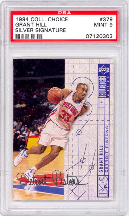 1994-95 Collectors Choice Grant Hill Silver Signature #379 PSA 9
