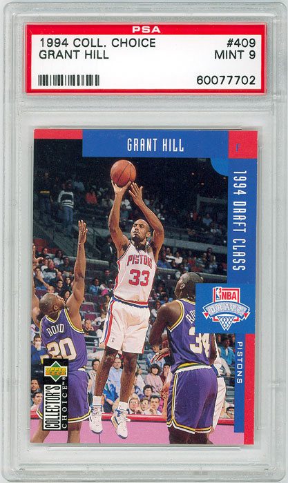 1994-95 Collectors Choice Grant Hill #409 PSA 9
