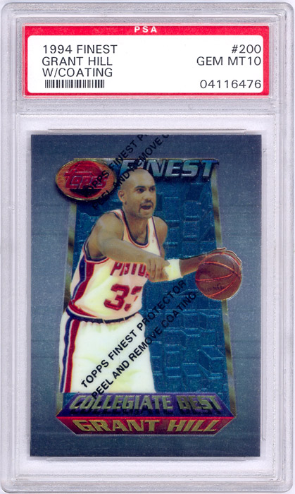 1994-95 Finest Grant Hill w/coating #200 PSA 10
