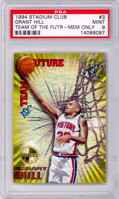 1994-95 Stadium Club Grant Hill Team Of The Future Members Only #3 PSA 9
