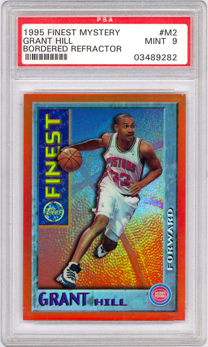 1995-95 Finest Grant Hill Mystery Bordered Refractor #M2 PSA 9
