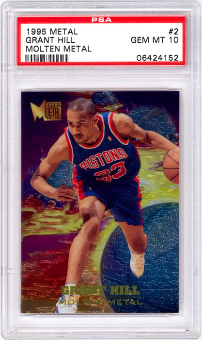 1995-96 Metal Grant Hill Molten Metal #2 PSA 10
