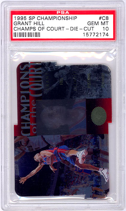 1995-96 SP Championship Grant Hill Champions Of The Court Diecut #C8 PSA 10
