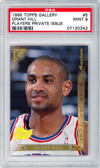 1995-96 Topps Gallery Grant Hill Players Private Issue #5 PSA 9
