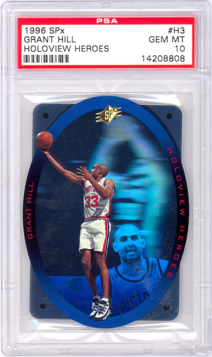 1996 SPx Grant Hill Holoview Heroes #H3 PSA 10
