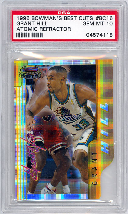 1996-97 Bowmans Best Grant Hill Best Cuts Atomic Refractor #BC16 PSA 10
