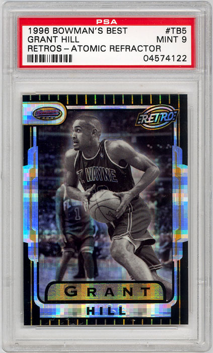 1996-97 Bowmans Best Grant Hill Retros Atomic Refractor #TB5 PSA 9
