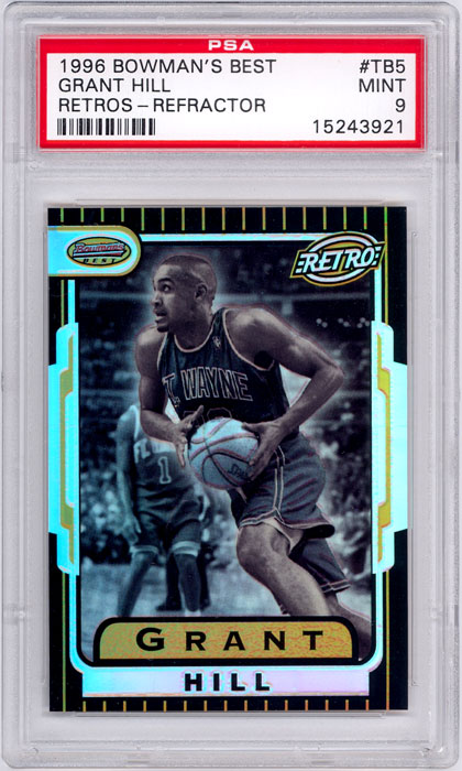 1996-97 Bowmans Best Grant Hill Retros Refractor #TB5 PSA 9
