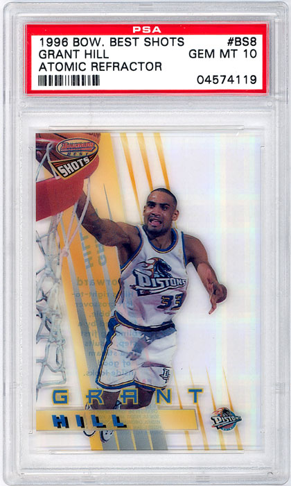 1996-97 Bowmans Best Grant Hill Best Shots Atomic Refractor #BS8 PSA 10
