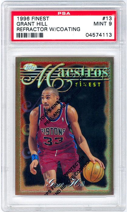 1996-97 Finest Grant Hill Refractor #13 PSA 9
