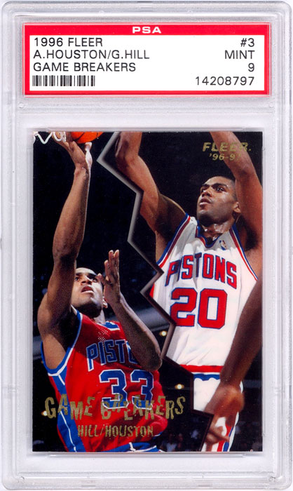 1996-97 Fleer Grant Hill / Allan Houston Game Breakers #3 PSA 9
