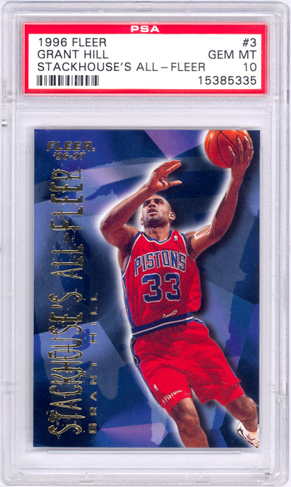 1996-97 Fleer Grant Hill Stackhouse's All-Fleer #3 PSA 10
