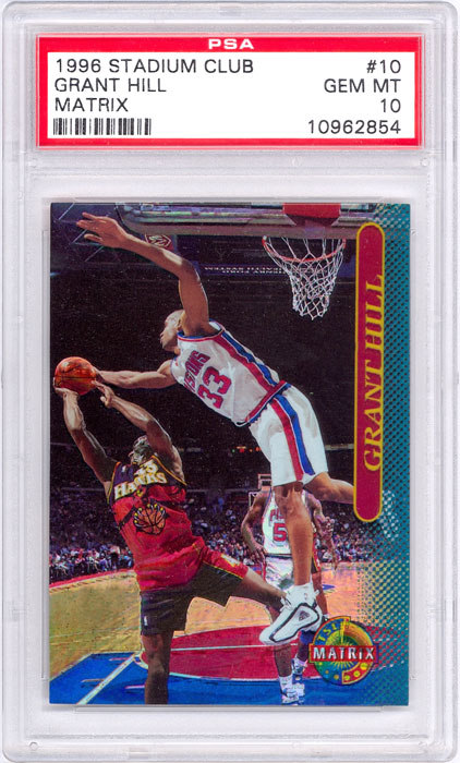 1996-97 Stadium Club Grant Hill Matrix #10 PSA 10
