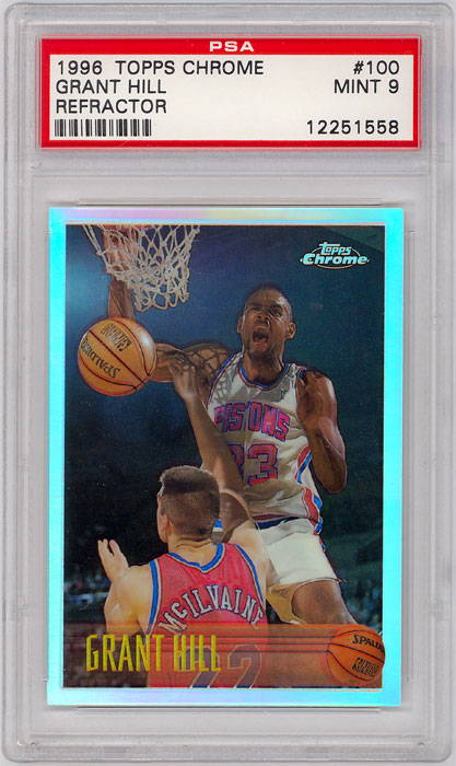 1996-97 Topps Chrome Grant Hill Refractor #100 PSA 9
