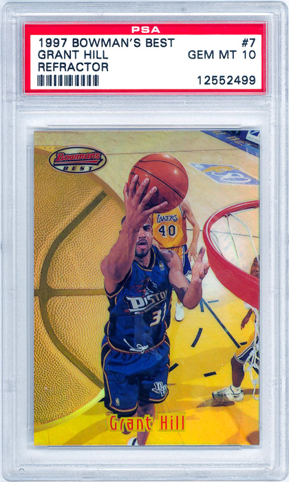 1997-98 Bowmans Best Grant Hill Refractor #7 PSA 10
