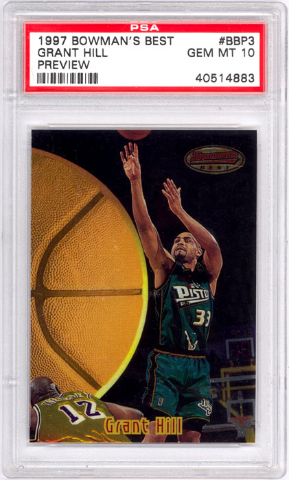 1997-98 Bowmans Best Grant Hill Preview #BBP3 PSA10
