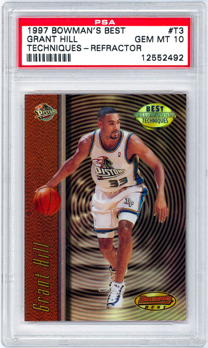 1997-98 Bowmans Best Grant Hill Techniques Refractor #T3 PSA10
