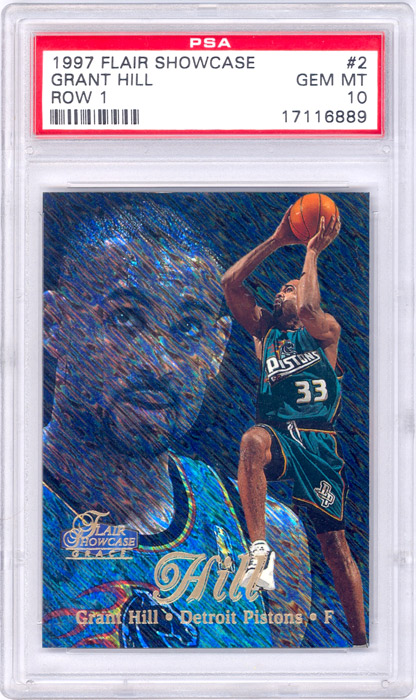 1997-98 Flair Showcase Grant Hill Row 1 #2 PSA 10
