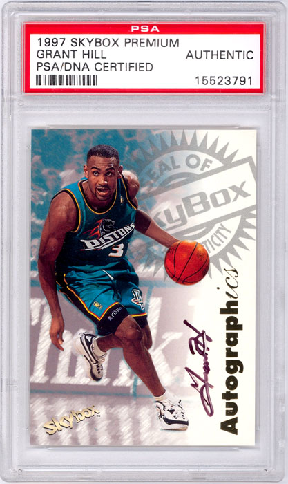 1997-98 Skybox Premium Grant Hill Autographics PSA/DNA Authentic
