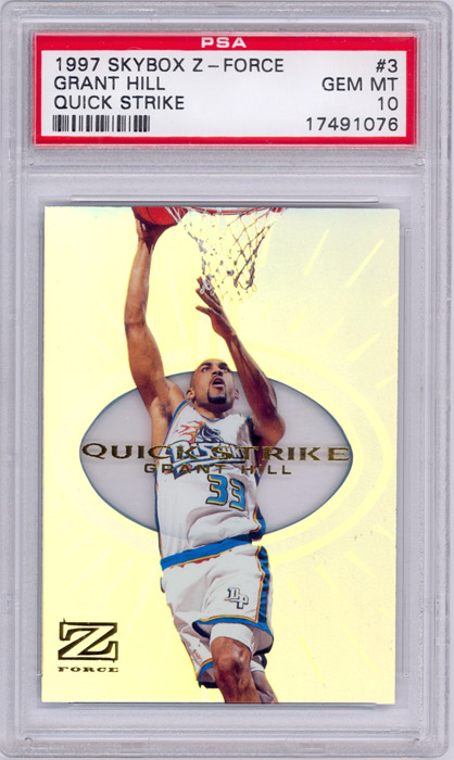 1997-98 Skybox Z-Force Grant Hill Quick Strike #3 PSA 10
