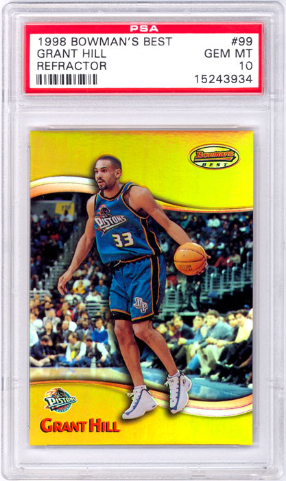 1998-99 Bowmans Best Grant Hill Refractor #99 PSA 10
