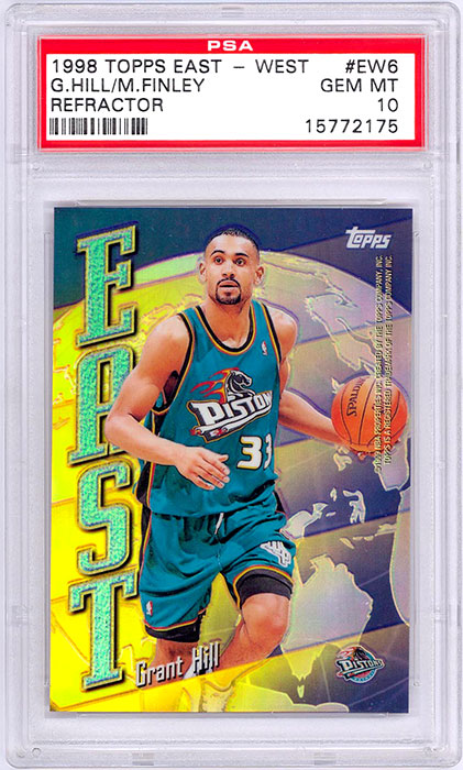 1998-99 Topps Grant Hill / Michael Finley East-West Refractor #EW6 PSA 10
