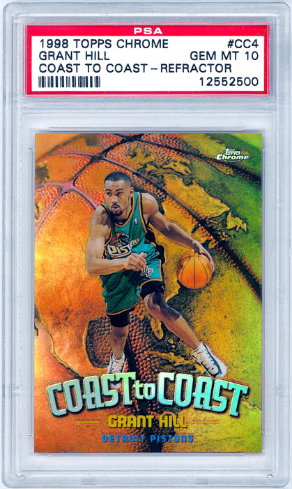 1998-99 Topps Chrome Grant Hill Coast To Coast Refractor #CC4 PSA 10
