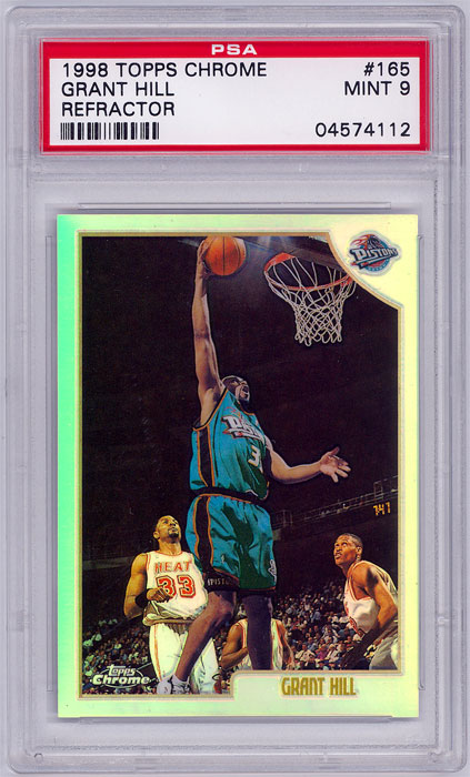 1998-99 Topps Chrome Grant Hill Refractor #165 PSA 9
