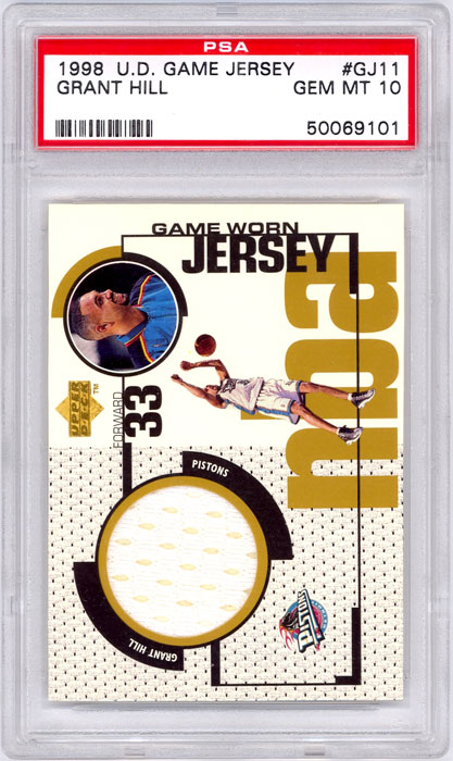 1998-99 Upper Deck Grant Hill Game Jersey #GJ11 PSA 10
