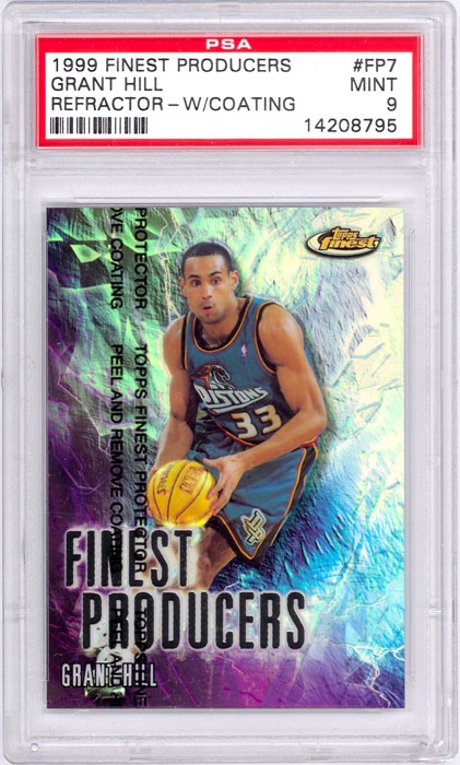 1999-00 Finest Grant Hill Producers Refractor w/coating #FP7 PSA 9
