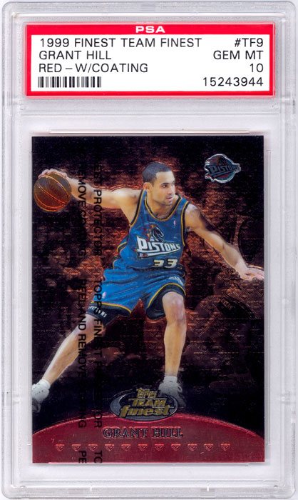 1999-00 Finest Grant Hill Team Finest Red #TF9 PSA 10
