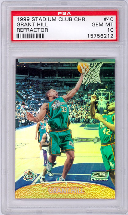 1999-00 Stadium Club Chrome Grant Hill Refractor #40 PSA 10
