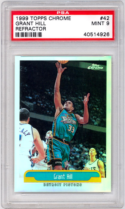 1999-00 Topps Chrome Grant Hill Refractor #42 PSA 9
