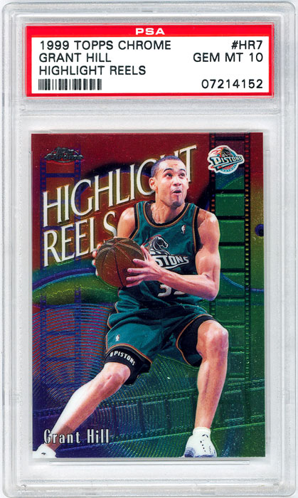 1999-00 Topps Chrome Grant Hill Highlight Reels #HR7 PSA 10
