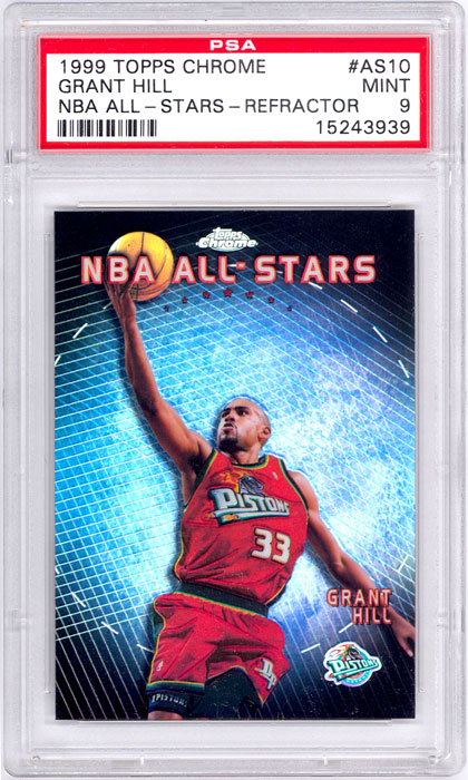 1999-00 Topps Chrome Grant Hill NBA All Stars Refractor #AS10 PSA 9
