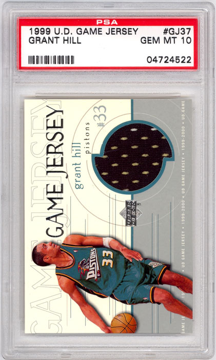 1999-00 Upper Deck Grant Hill Game Jersey #GJ37 PSA 10
