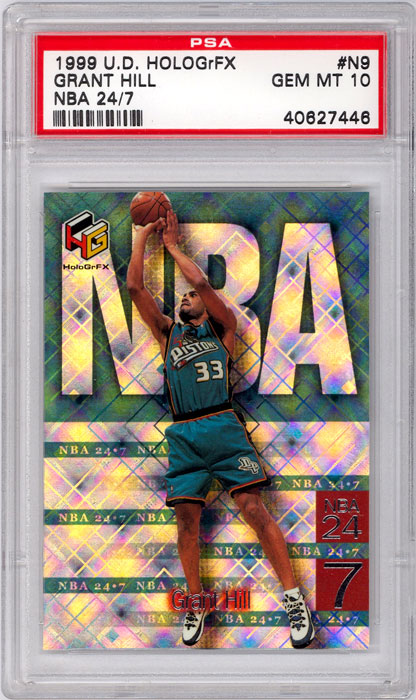 1999-00 UD Hologrfx Grant Hill NBA 24/7 #N9 PSA 10
