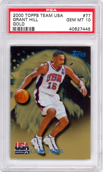 2000 Topps Team USA Grant Hill Gold #77 PSA 10
