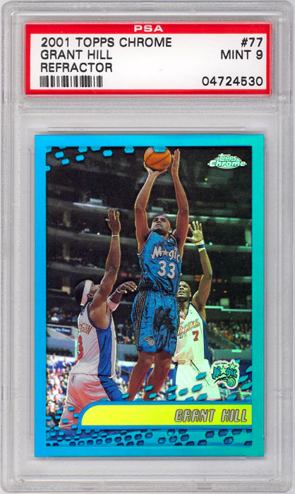 2001-02 Topps Chrome Grant Hill Refractor #77 PSA 9
