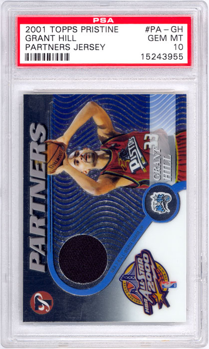 2001-02 Topps Pristine Grant Hill Partners Jersey #PA-GH PSA 10
