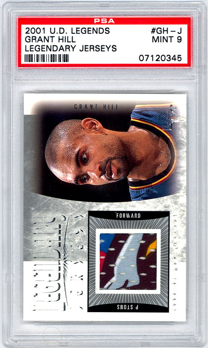 2001-02 Upper Deck Grant Hill Legendary Jerseys 6 Colour #GH-J PSA9
