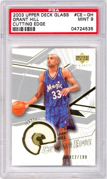 2003-04 UD Glass Grant Hill Cutting Edge Jersey #CE-GH PSA 9
