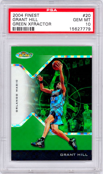 2004-05 Finest Grant Hill Green Xfractor #20 PSA 10
