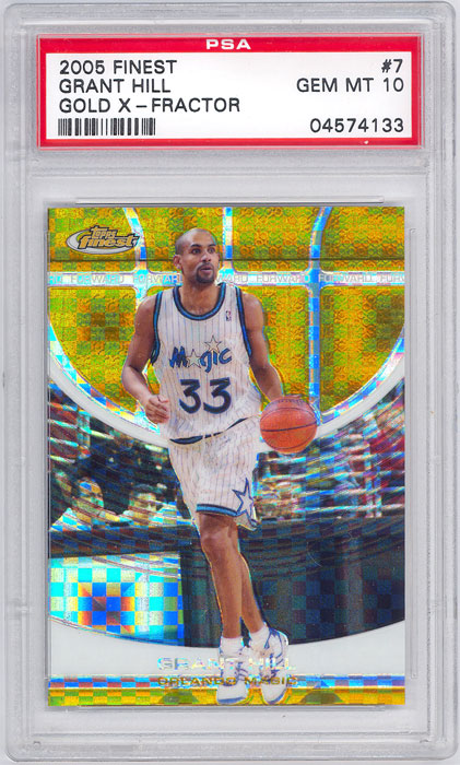 2005-06 Finest Grant Hill Gold Xfractor #7 PSA 10
